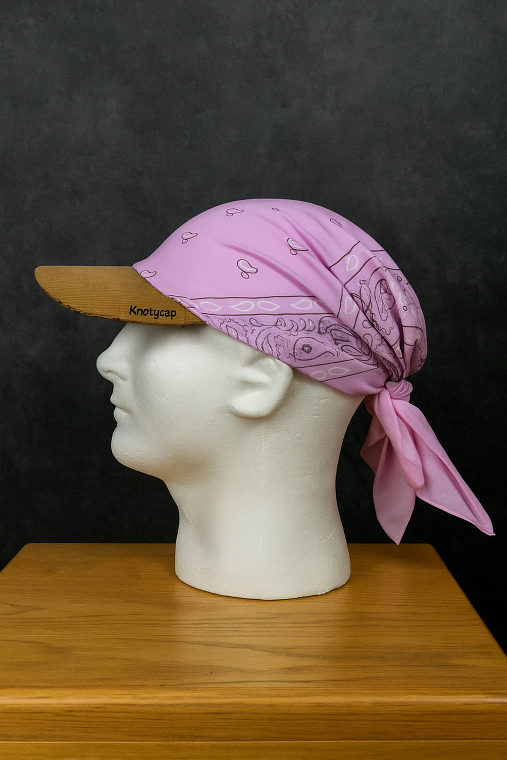 Knotycap – Blue Capri Edition | Handmade Cotton Corduroy Headwrap with Brim