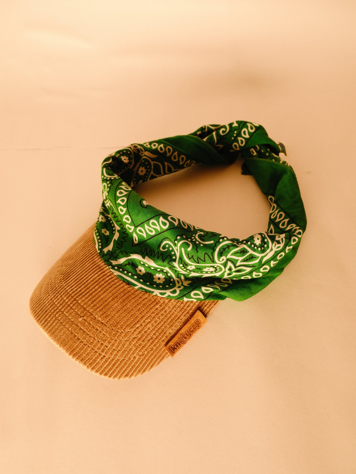 Kapri™ – Corduroy Brim × Green Printed Bandana (OG Drop)