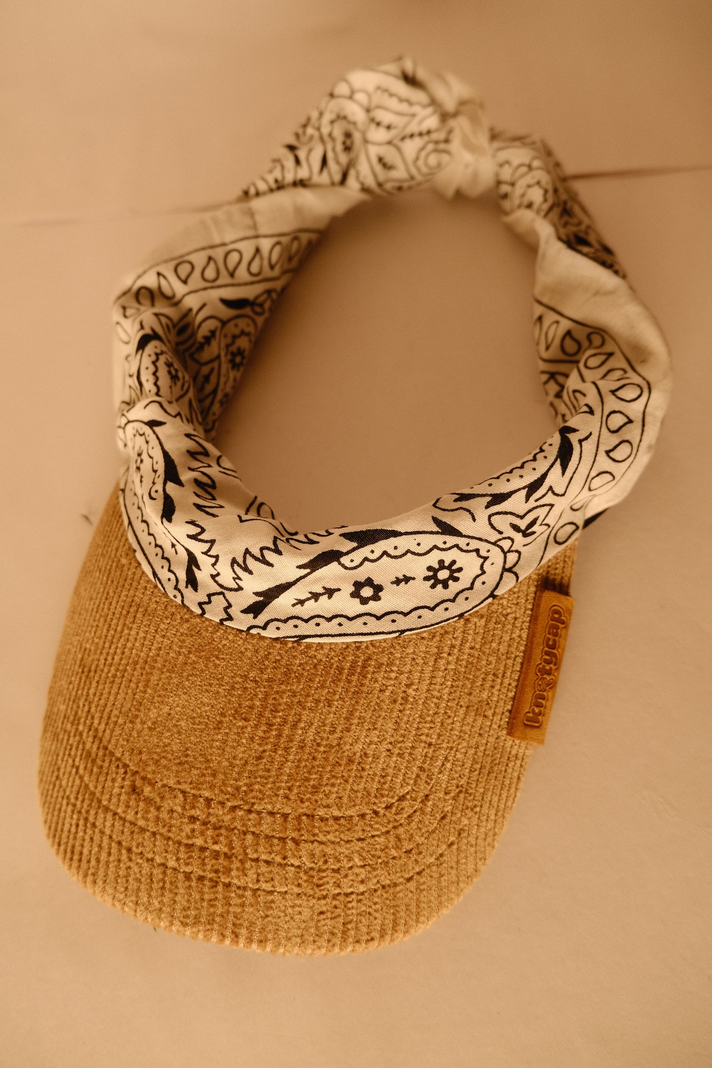 Kapri™ – Corduroy Brim × White Printed Bandana (OG Drop)