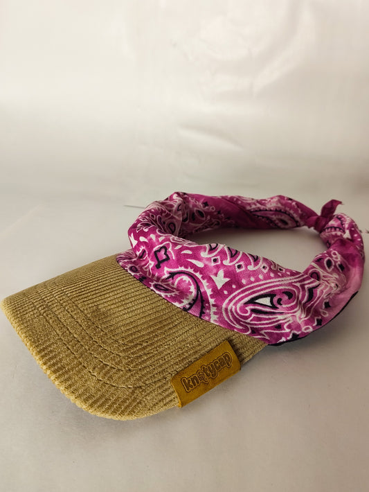 Kapri™ – Corduroy Brim × Rose Pink Printed Bandana (OG Drop)
