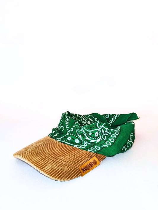 Kapri™ – Corduroy Brim × Green Printed Bandana (OG Drop)