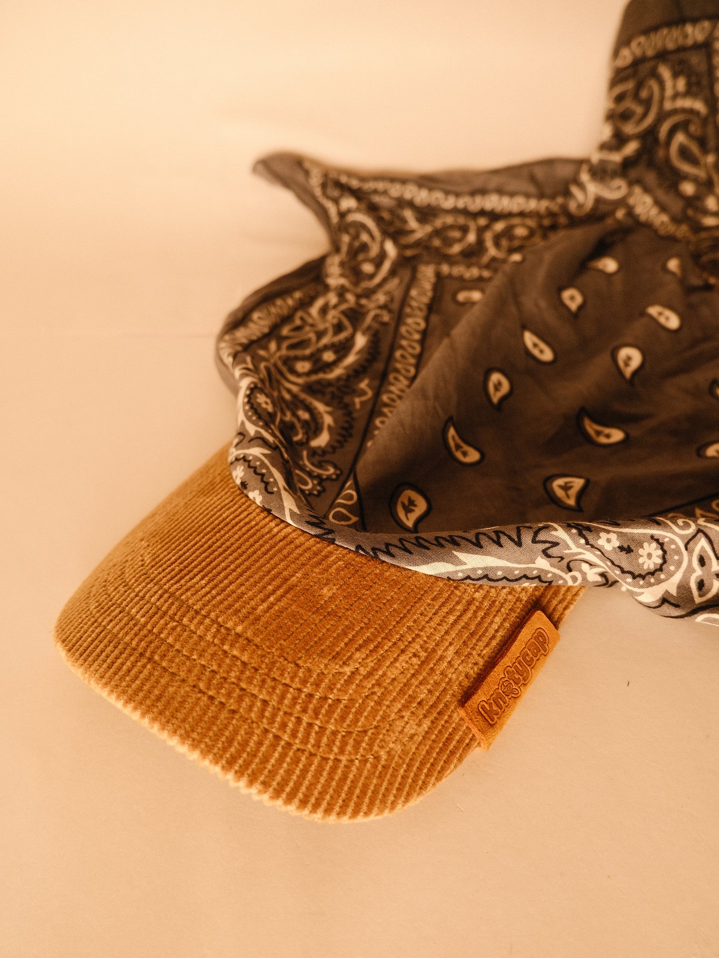Kapri™ – Corduroy Brim × Gray Printed Bandana (OG Drop)