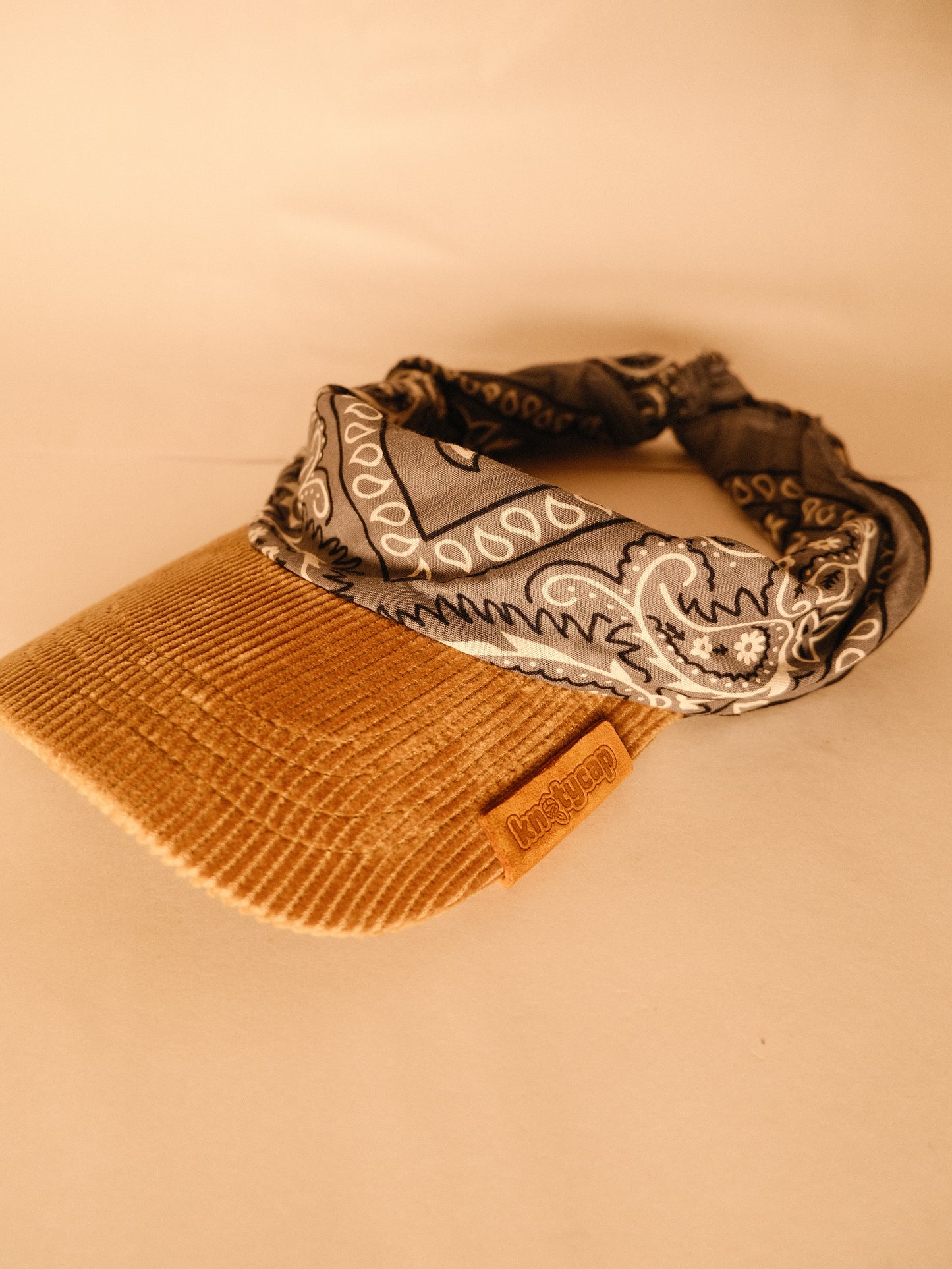 Kapri™ – Corduroy Brim × Gray Printed Bandana (OG Drop)