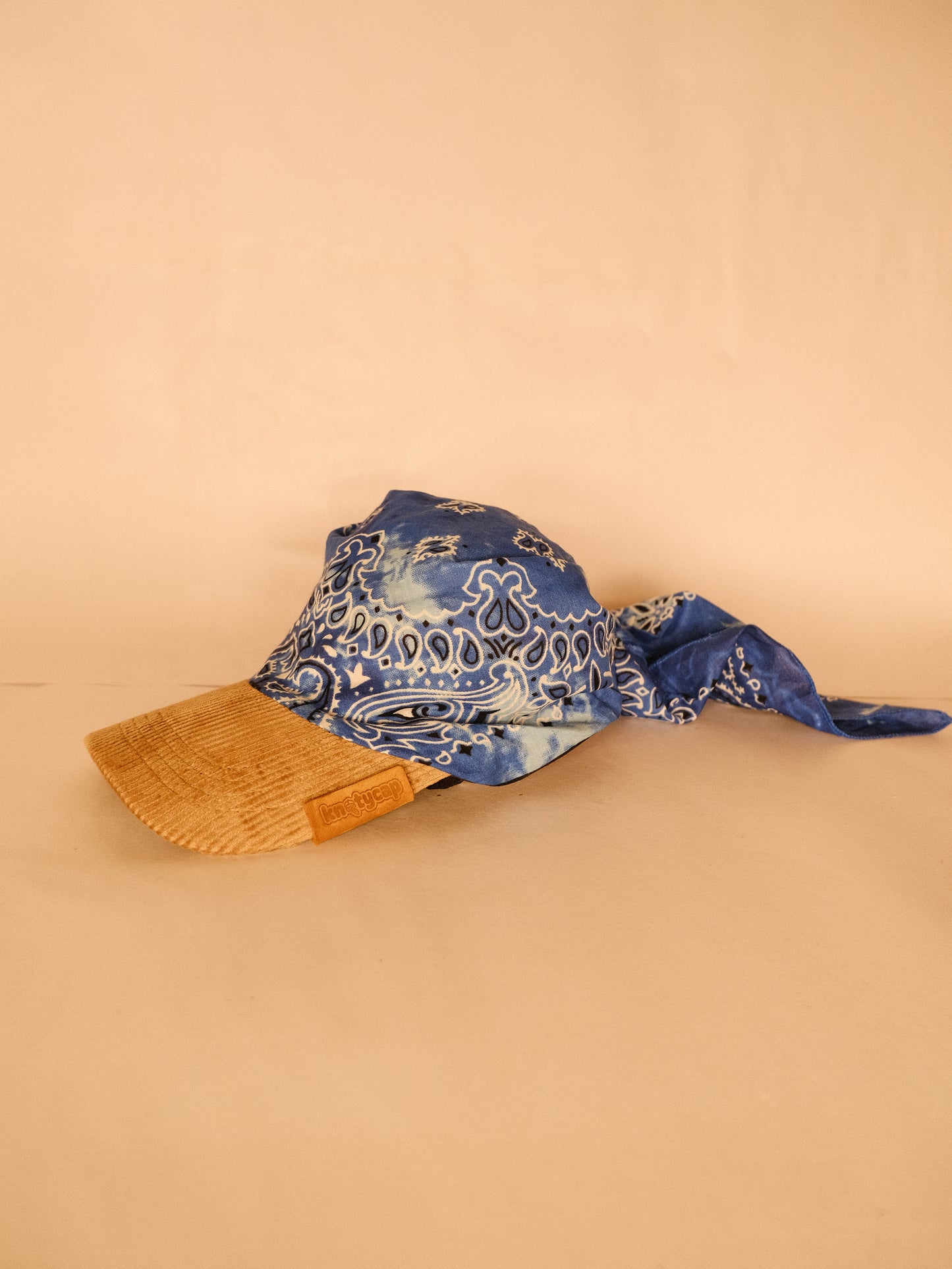 Kapri™ – Corduroy Brim × Azure Blue Printed Bandana (OG Drop)