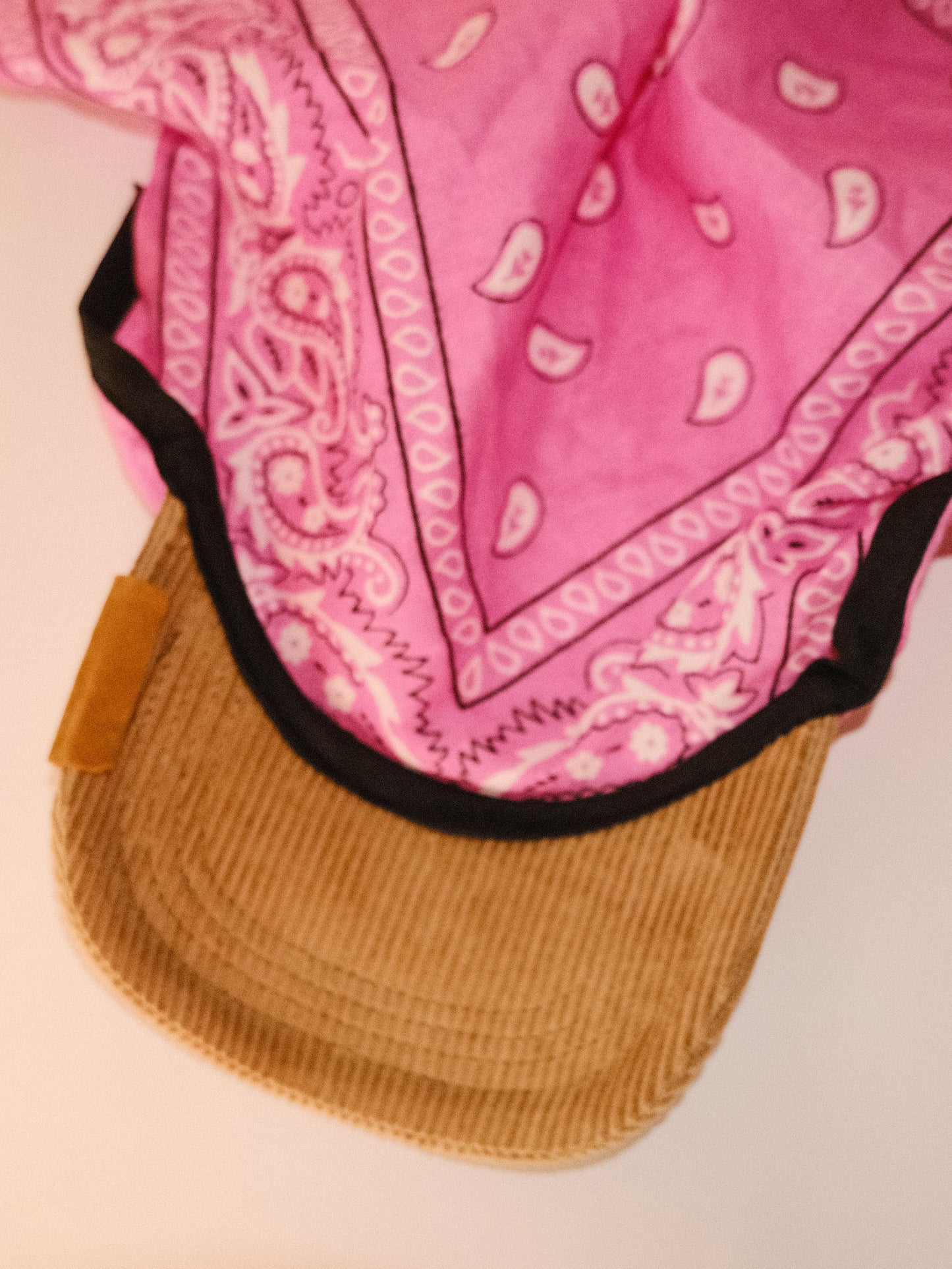 Kapri™ –  Corduroy Brim × Pink Printed Bandana (OG Drop)