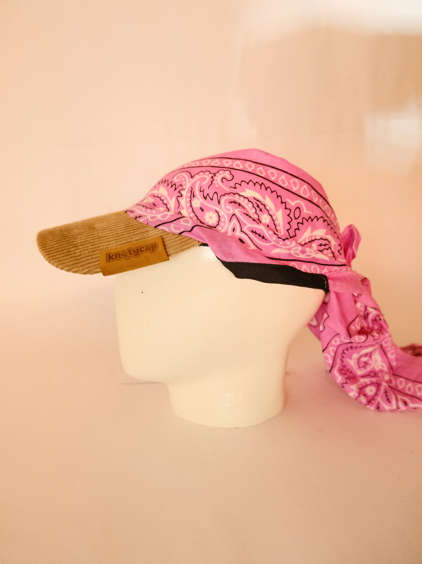 Kapri™ –  Corduroy Brim × Pink Printed Bandana (OG Drop)