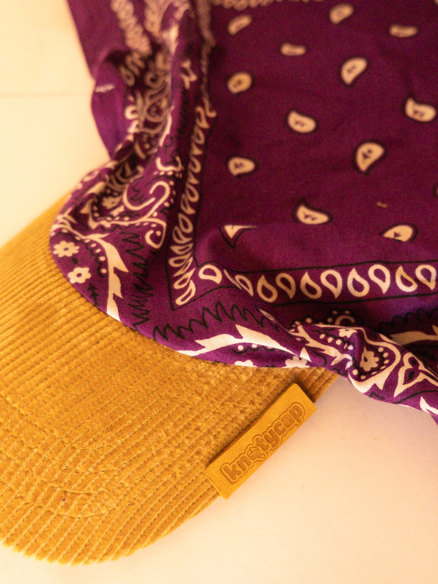 Kapri™ – Corduroy Brim × Violet Printed Bandana (OG Drop)