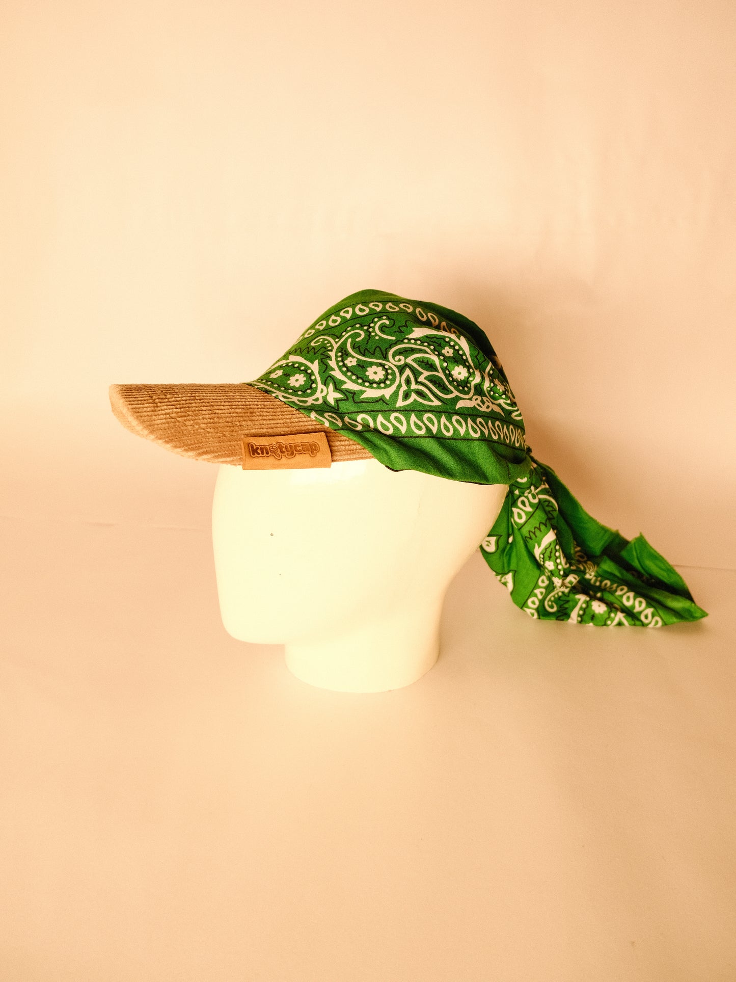 Kapri™ – Corduroy Brim × Green Printed Bandana (OG Drop)
