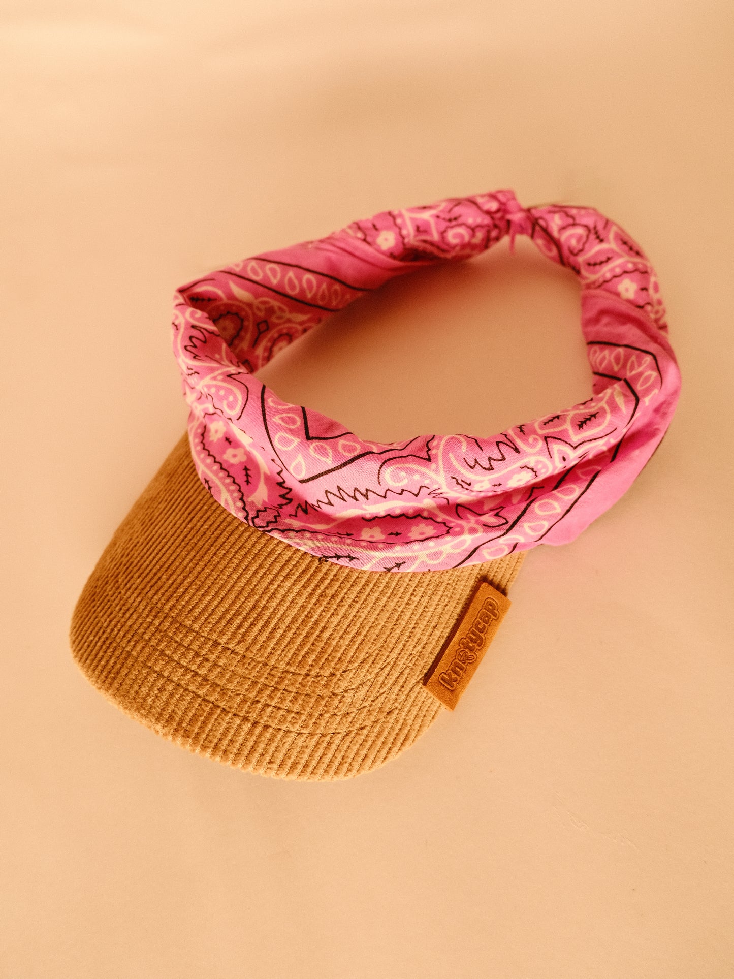 Kapri™ –  Corduroy Brim × Pink Printed Bandana (OG Drop)