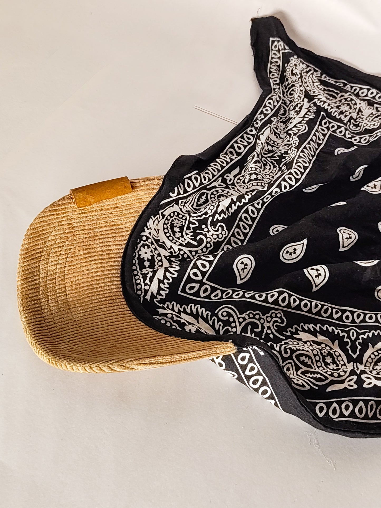 Kapri™ – Corduroy Brim × Black Printed Bandana (OG Drop)